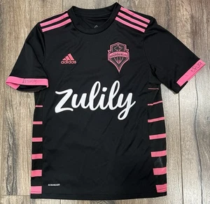 2019-20 Adidas Seattle Sounders FC Youth Large Signed Roldan Ruidiaz Pink Jersey - Picture 1 of 6