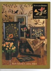 Blackbird Designs Nuts and Berries OOP Quilt Hook Cross Stitch Autumn Nature - Picture 1 of 9