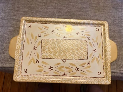 Temptations Tara Old World 黄色 Charcuterie 托盘餐盘 14 x 9 英寸 — 第 1/3 张图片