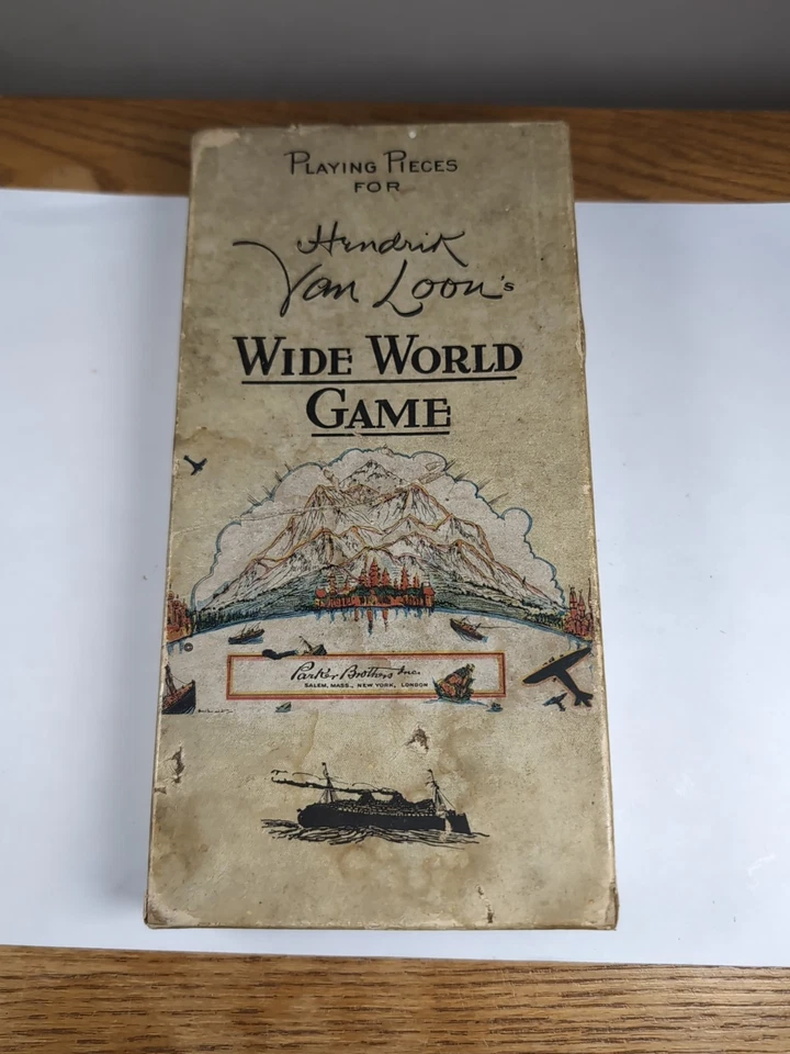 复古 Hendrik Van Loon's Wide World Game 1933 Parker Brothers 著。 无板 — 第 1/4 张图片