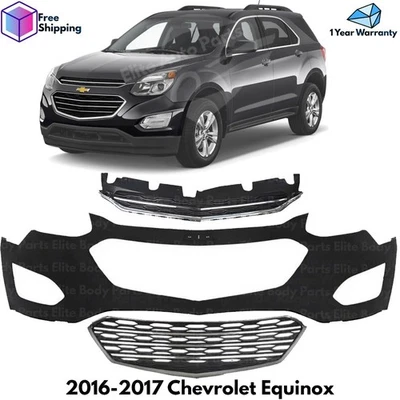 Front Bumper Cover Fascia & Grille Assembly Kit For 2016-2017 Chevrolet Equinox — 第 1/4 张图片