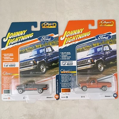 Johnny Lightning 1985 Ford Ranger XL Set - 2023 Classic Gold Version A & B - NEW - Image 1 of 4