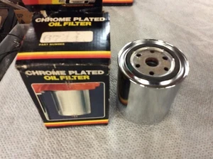 NOS NEW Mr Gasket Chrome Plated Oil Filter 6744 73-80 MOPAR 74 75 76 77 78 79 - Picture 1 of 6