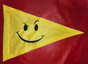 Individuelles Smirky Smiley Dreieck Sicherheitsflagge ATV UTV Liegerad Trike KAYAK - Bild 1 von 15