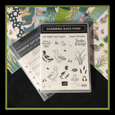 Stampin' Up! Sello CHARMING DUCK POND, DIES & LILY POND LANE DSP #454 Foto 1 de 4