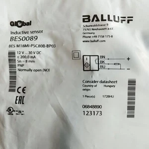 1pieces new BALLUFF BES M18MI-PSC80B-BP03 Proximity sensor Fast Delivery - Picture 1 of 3