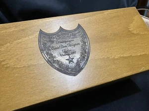 vtg 1982 Cuvee Dom Perignon rose empty wood box - Picture 1 of 8