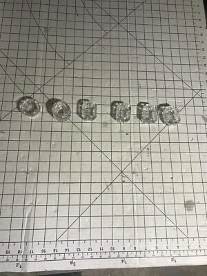 Лот из 6 конфет безделушка блюдо прозрачное стекло маленький B377 - Изображение 1 из 4