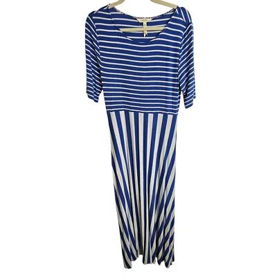 Matilda Jane Dress Women M Blue Striped Dress Women The Road Ahead Maxi Dress  - Image 1 of 4