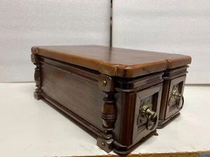 ORIGINAL SINGER SEWING MACHINE SET OF CARVING WOODEN DRAWERS. - Picture 1 of 9
