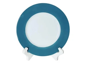 INTERNATIONAL HOTEL SUPPLY Shenango China Rimwol Welroc Turquoise Dinner Plate - Picture 1 of 5