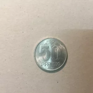 GERMANY DEMOCRATIC REPUBLIC 50 PFENNIG 1982 KM # 12.2 AU-UNC. - Picture 1 of 2