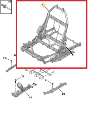 SEDILE COMPLETO RECRINABILE TERZA FILA PSA PEUGEOT 5008 II (P87E) 9812162680 Foto 1 de 4