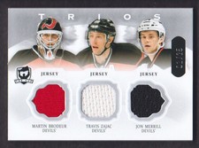 2013-14 The Cup Trios Jersey Martin Brodeur/Travis Zajac/Jon Merrill 01/25
