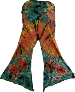 Pantalones Harén Cintura Plegable Elastizados Tie Dye Hippie Hippie Boho Sacred Threads 223633/4 - Imagen 1 de 5