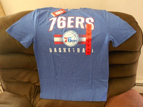NBA Philadelphia 76ers Men's T-Shirt Blue Cover
