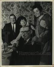 1970 Press Photo Jane Russell, Connie Haines, Host Leopold Meyer and Ben James