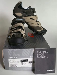 Giro Riela Khaki/Brown/Sky Women's Cycling Cleat Shoe EU 37 OR 38 NIB - Picture 1 of 6
