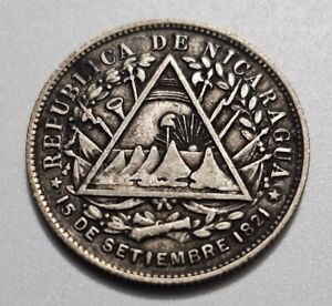1887-H Nicaragua 20 Centavos KM# 7