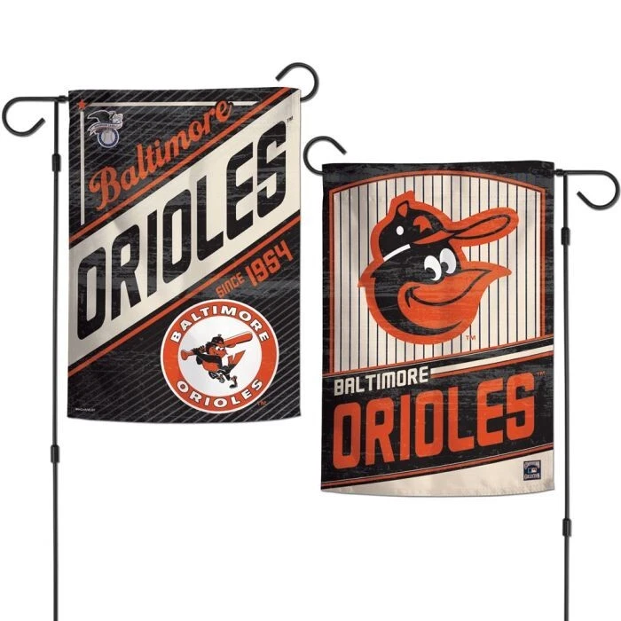 Baltimore Orioles MLB Throwback Double Sided Garden Flag 12" X 18" Yard Banner - Image 1 of 1