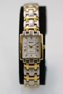 Majestron Watch Women Stainless Steel Gold Silver Battery Water Res White Quartz - Picture 1 of 6