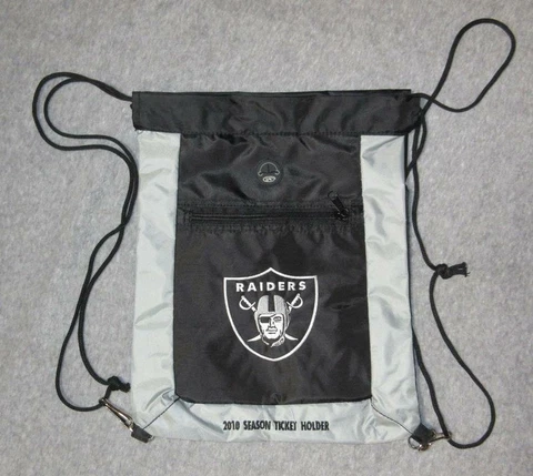 LAS VEGAS OAKLAND RAIDERS 2010 Ticket Holder Black Ditty Mini Backpack Bag Cover