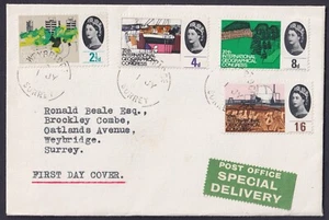 1964 Special Delivery FDC International Geographical Conference to Weybridge - Bild 1 von 2