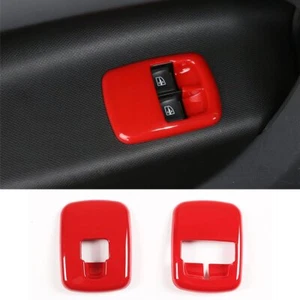 2×Red ABS Window Lift Switch Button Panel Trim For Mercedes-Benz Smart 2015-2020 - Picture 1 of 11