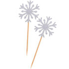 10 Pcs Snow Flake Cupcake Picks Baby Shower Party Suplliers Top Hat