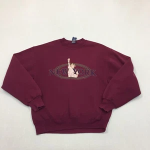 Vintage New York Sweatshirt Mens Medium Jumper Cotton Crew Neck Made In USA (M) - Picture 1 of 11
