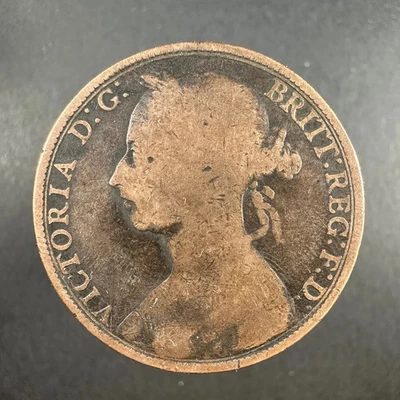 1891 Great Britain One Penny Queen Victoria Bun Head - Image 1 of 4