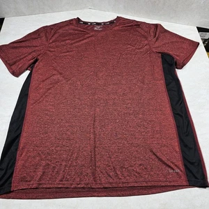 Tek Gear DryTek Red Black Mens XXL Tall Activewear Shirt Pre-owned - Picture 1 of 8