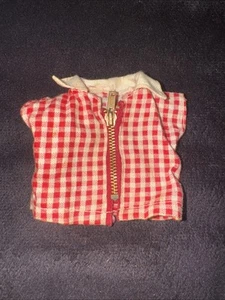 Vintage 1954 Tagged Vogue Ginny Red Check Zipper Blouse #670 - Picture 1 of 3