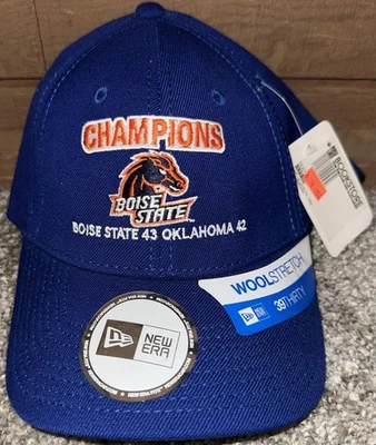 NEW ERA Boise State Broncos NCAA Football Champions Wool Stretch NWT NOS Hat Cap - Image 1 of 4