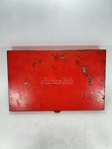 Vintage Snap-On rot Metallbox KRA-124A für Kompressionsmessgerät Set LEERKARTON - Bild 1 von 11