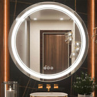 Badspiegel Rund mit Beleuchtung Badezimmerspiegel Wandspiegel Touch Dimmbar Hell