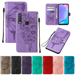 Butterfly Pattern PU Leather Wallet Case Cover for Samsung S21 Plus S20 Note 20 - Picture 1 of 19