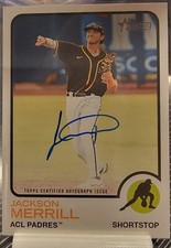 JACKSON MERRILL 2022 Topps Heritage Minor Real One Auto ACL Padres ROA-JMI