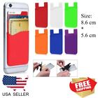 1PC Silicone Credit Card Holder Cell Phone Wallet Pocket Stickers Adhesive USA