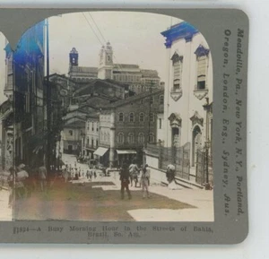 Belebte Morgenstraßen von Bahia Brasilien S.A. Keystone Stereoansicht - Bild 1 von 2