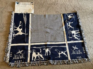 De colección 1991 Judi Boisson “The Hunt” con manta/tiro/cubierta para perros 70x48” NUEVO - Imagen 1 de 5