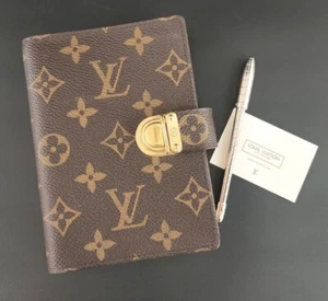 LOUIS VUITTON Monogram Agenda PM Koala Notebook cover R21013 with ballpoint pen - Picture 1 of 10
