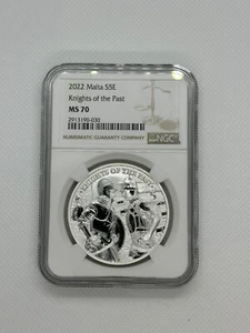 2022 Malta Knights of the Past 1 oz Silver NGC MS 70. 15,000 Mintage - Picture 1 of 2
