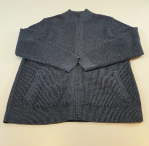 LL Bean Herren Bio Baumwolle Waffel Pullover Full Zip Herren Blau 2XL TALL - Bild 1 von 10