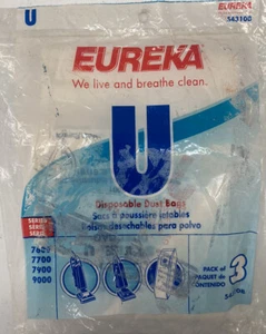 EUREKA Series 7600 7700 7900 9000 Style U 3Pk Vacuum Bags #54310B - Picture 1 of 2
