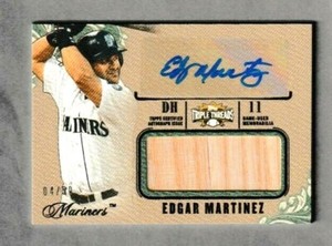 EDGAR MARTINEZ  2014 TOPPS TRIPLE THREADS UNITY MEMORABILIA AUTOGRAPH /50