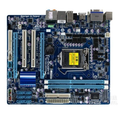 For Gigabyte GA-H55M-D2H LGA1156 DDR3 M-ATX Motherboard Tested - Image 1 of 2