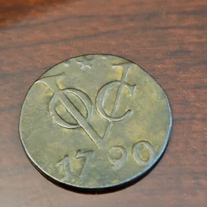 1790 VOC New York Penny 1/2 Duit, East India Company P9 - Picture 1 of 2
