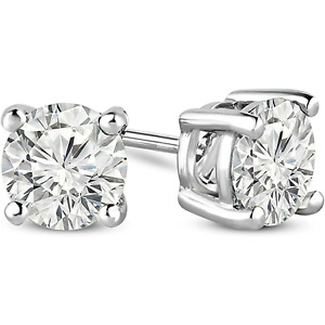 1/2 ct. Lab-Created Diamond Stud Earrings - Solid Sterling Silver 