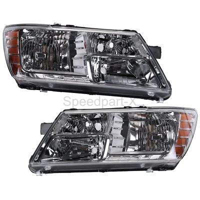 Pair Left+Right Headlights For 2009-2020 Dodge Journey Trim Headlamps NEW Foto 1 de 4